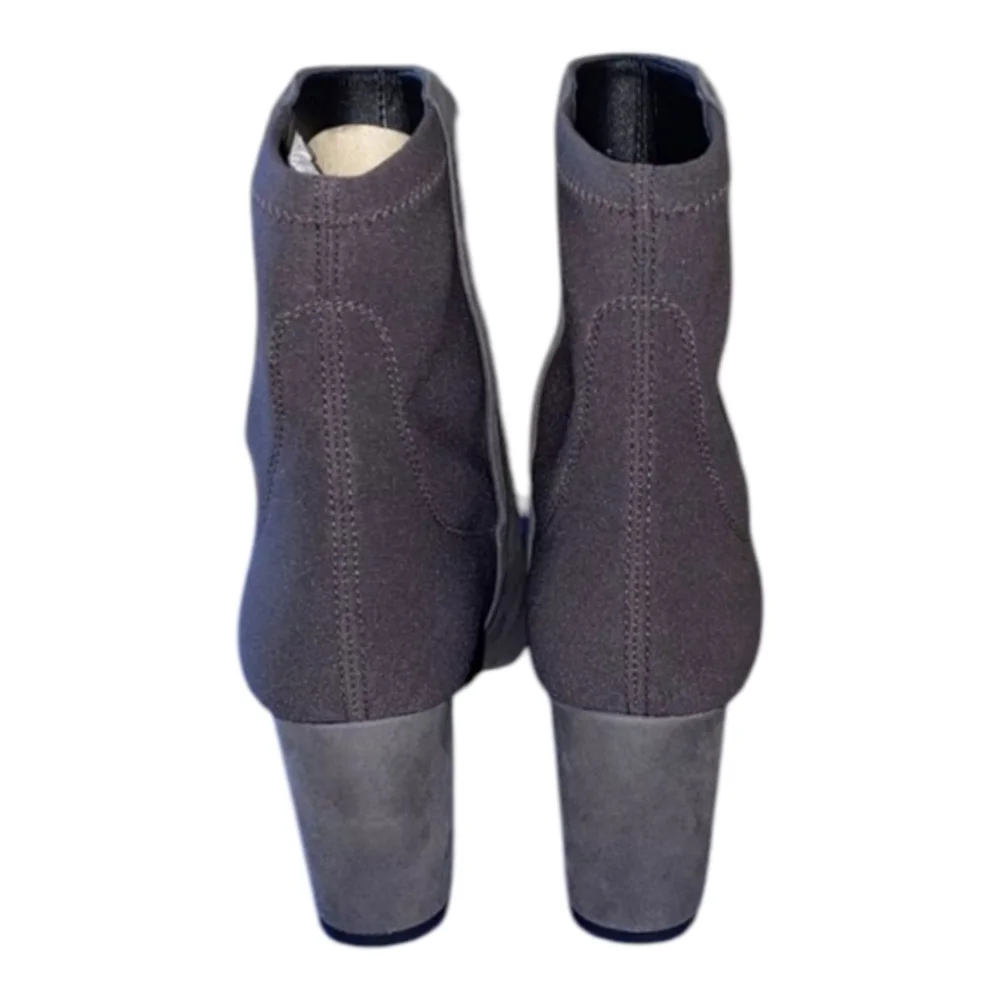 Stuart Weitzman Lonnie 75 Suede Booties, Slate Gray US‎ 5.5 MSRP $575 New